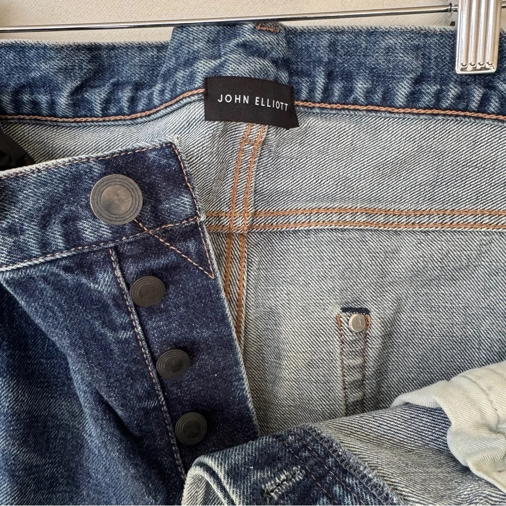 John Elliot The Daze Nimbus Mens Jeans Blue Size 36 Button Fly Luxury Designer - Picture 12 of 14